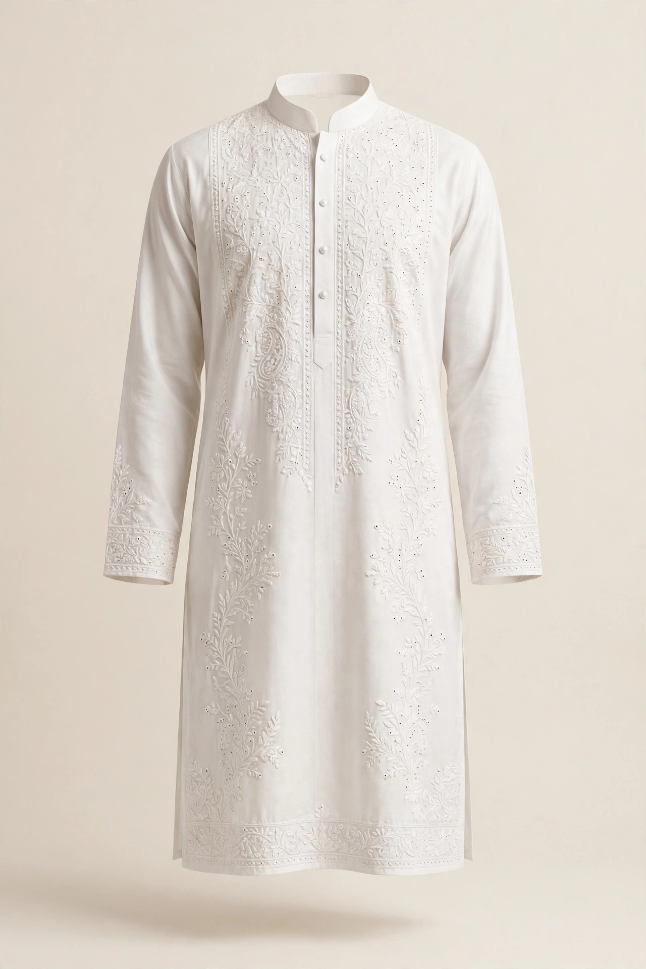 Classic White Chikan Kurta