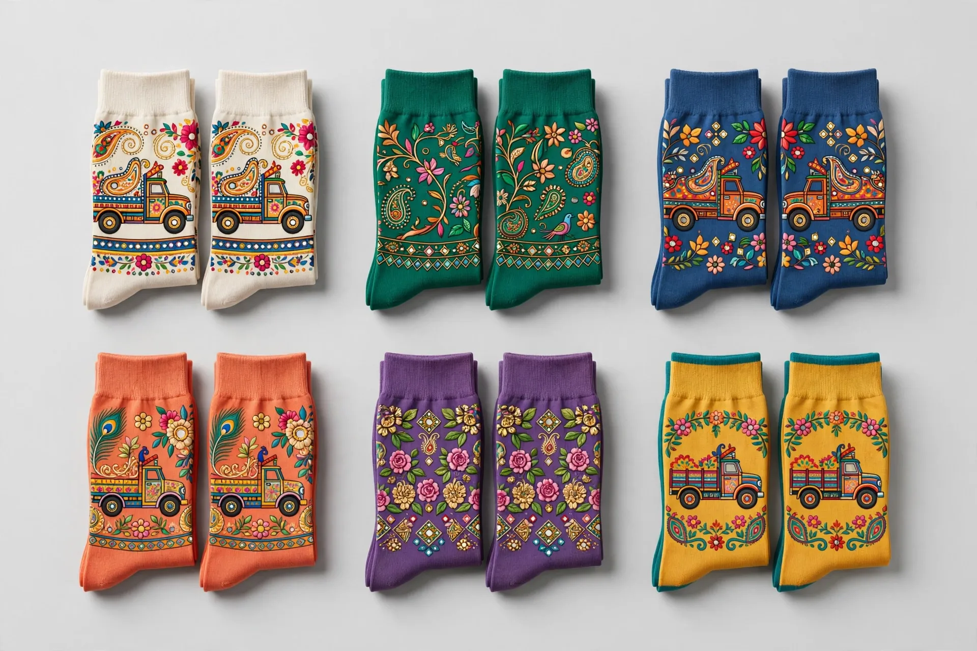 Desi Print Socks